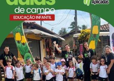 Nível 4 e 5 da Educação Infantil em sua primeira aula de campo