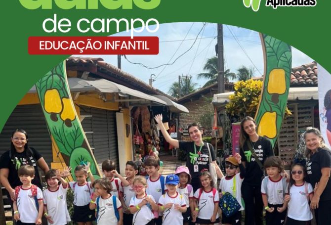 Nível 4 e 5 da Educação Infantil em sua primeira aula de campo